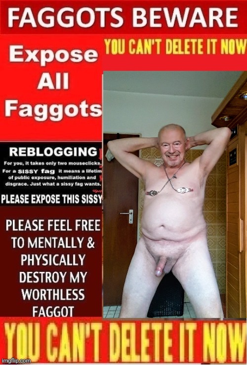 Me Exposed Gay Naked Public f*ggot Hardy Wender from Duisburg, Germany