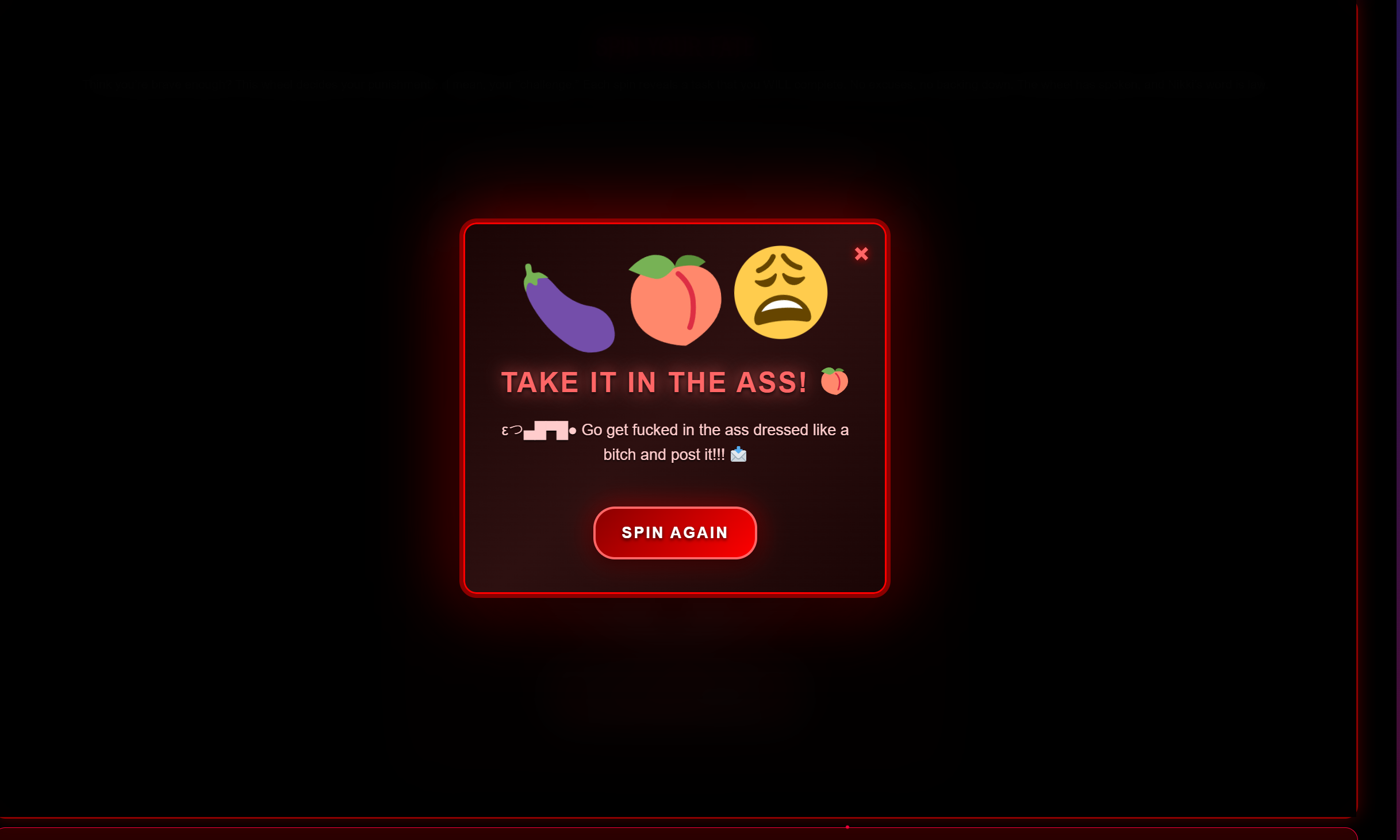 Bella’s nikkis wheel spin