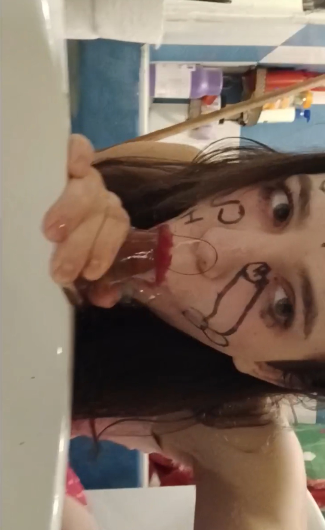 Dirty f*g exposed puking on dildo 1 minute risk