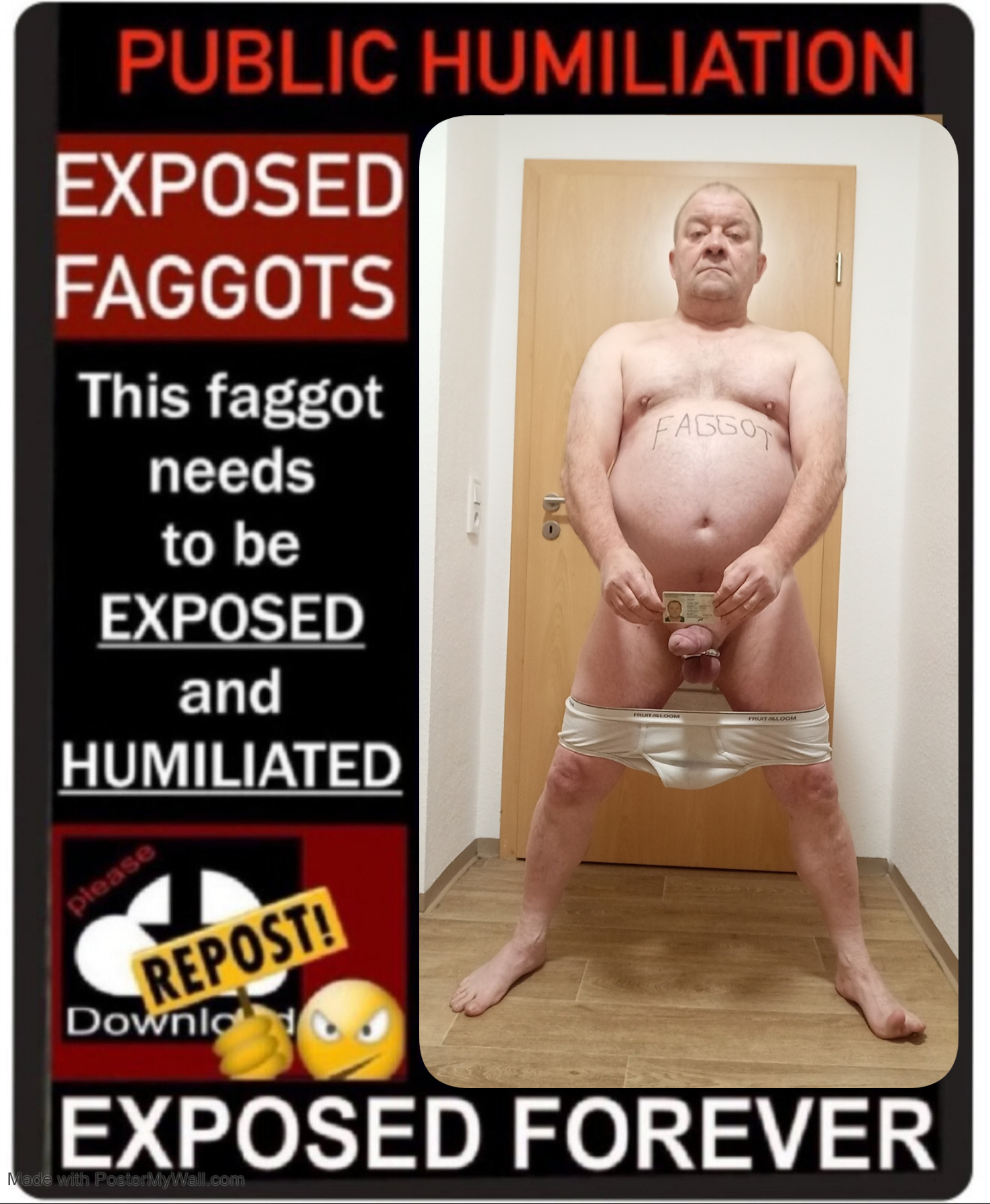 ~ Dumme Schwuchtel muß sich zeigen