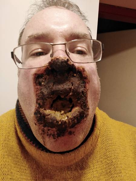 Christof Jahn naked and smeared with shit