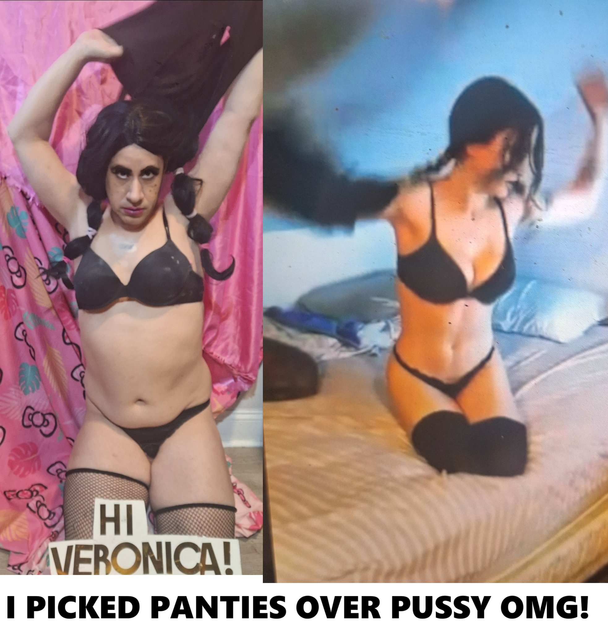 exposed in my exgf’s clothes!