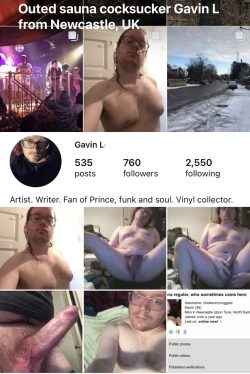 Newcastle artist Gavin L outed as sauna cocksucker