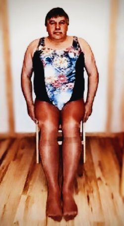 ~ Sissy in nylons pantyhose tights exposed