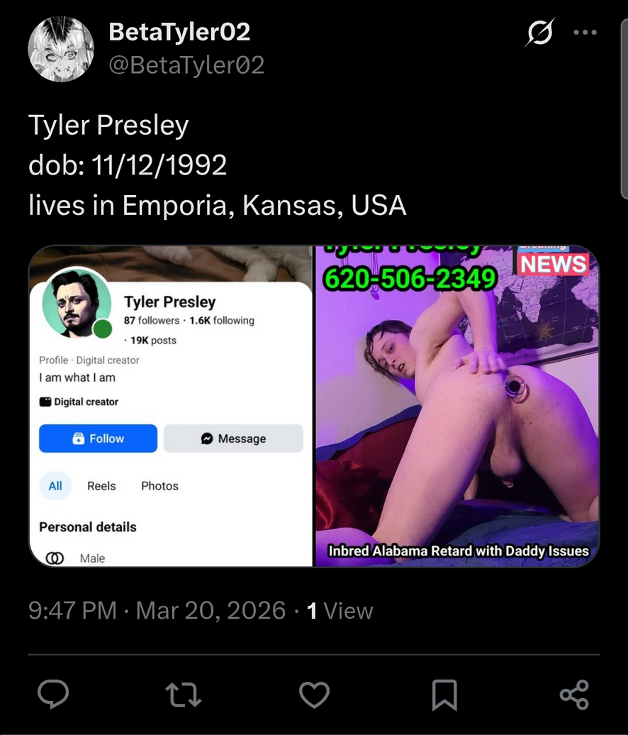 Tyler Presley is f*ggy butt sl*t