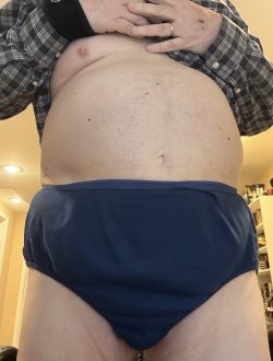 Blue panties and tiny penis