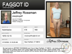 sissy f*ggot Jeffrey Rossman – f*g