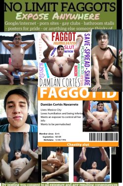 Mexican f*g Damián Cortés ruined exposed
