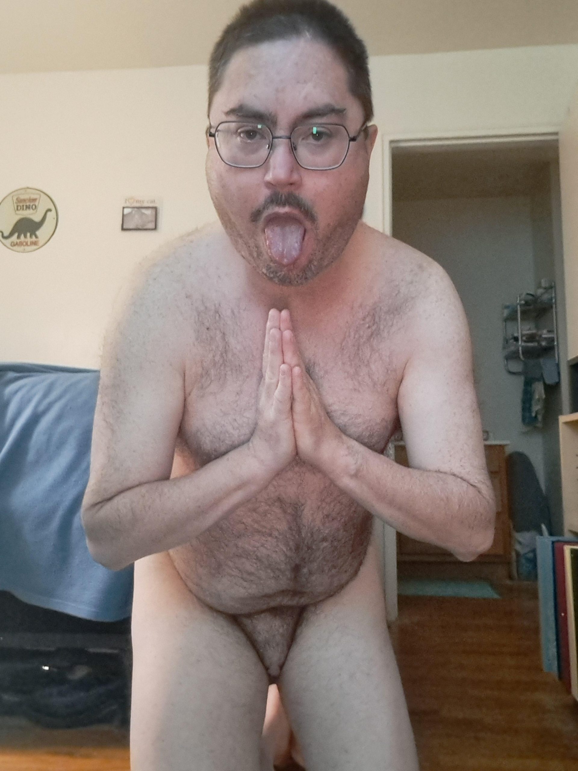 The proper position for a little dick bitch