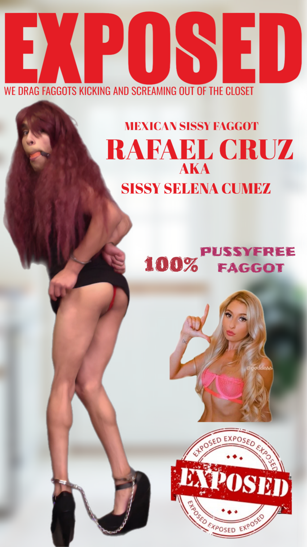 ~ Pussyfree Beta Loser Rafael AKA Sissy Selena Cumez Exposed