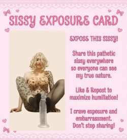 Sissy sl*t craves to be seen