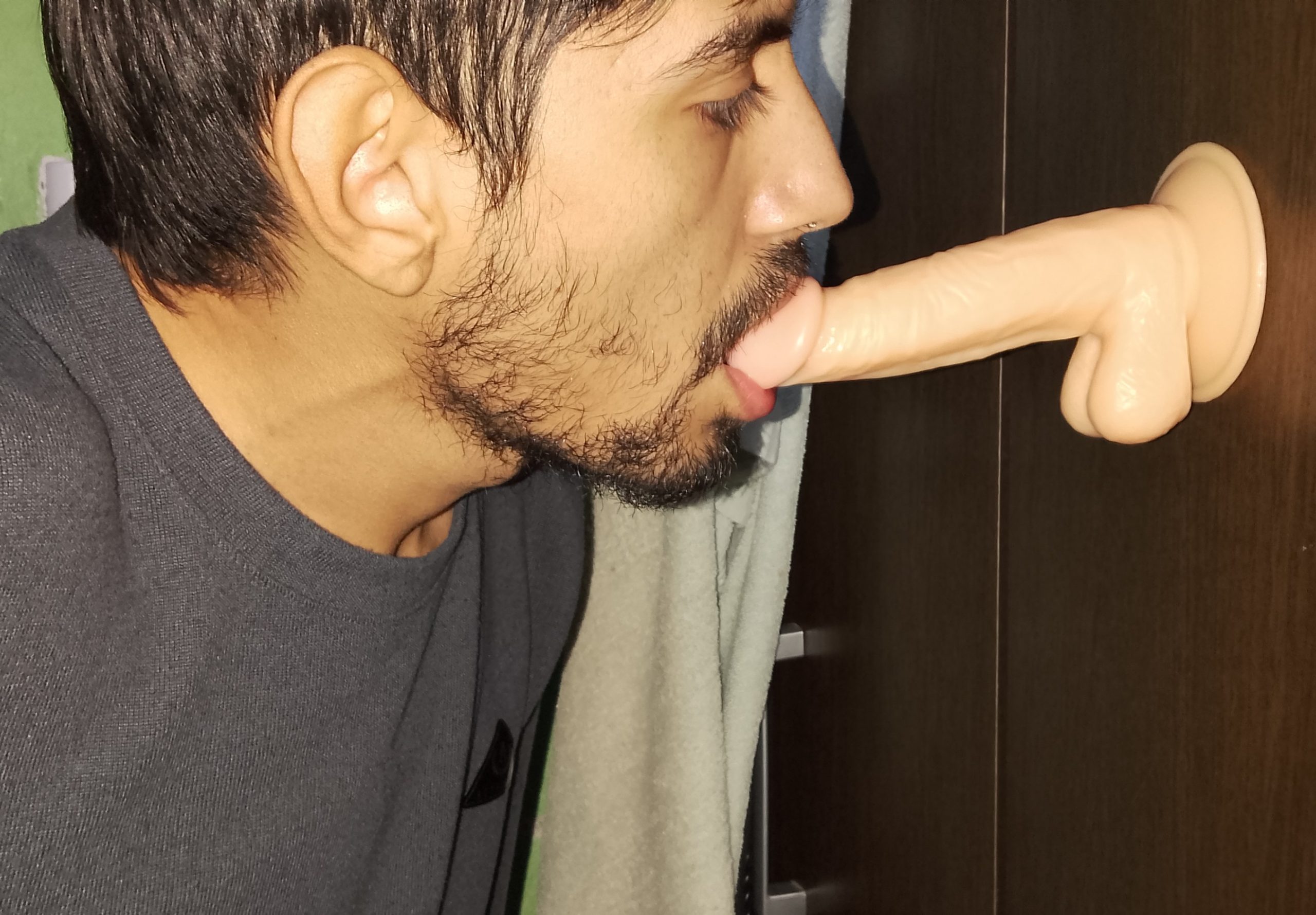 Worthless Argentine f*g Franco Gagging on Dildo