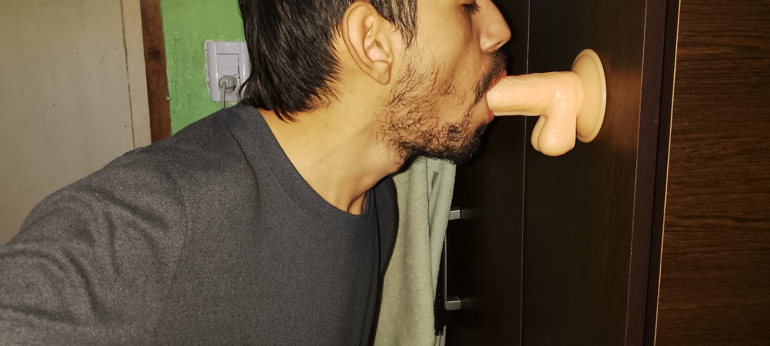 Worthless Argentine f*g Franco Gagging on Dildo