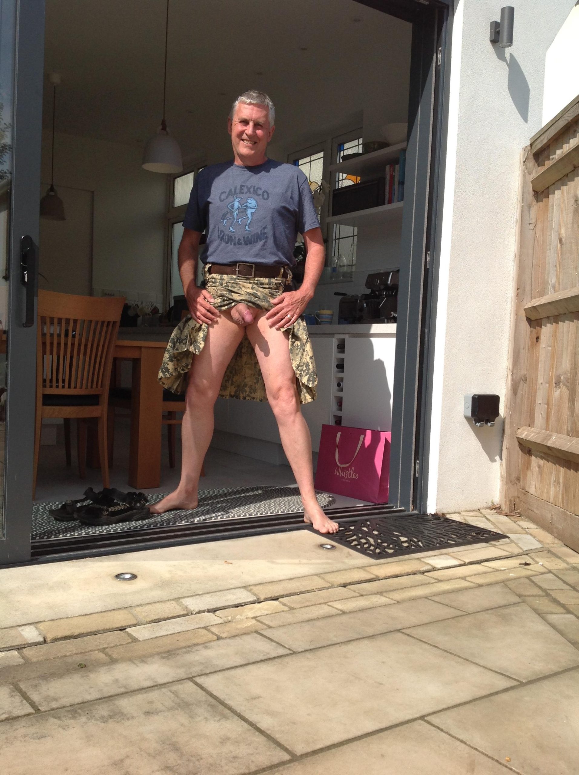 Pervert flashing in a kilt