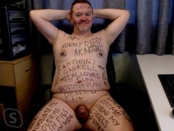 ~ Jerkdaniels666 covered in writing