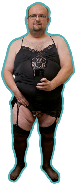 Horny fat crossdresser