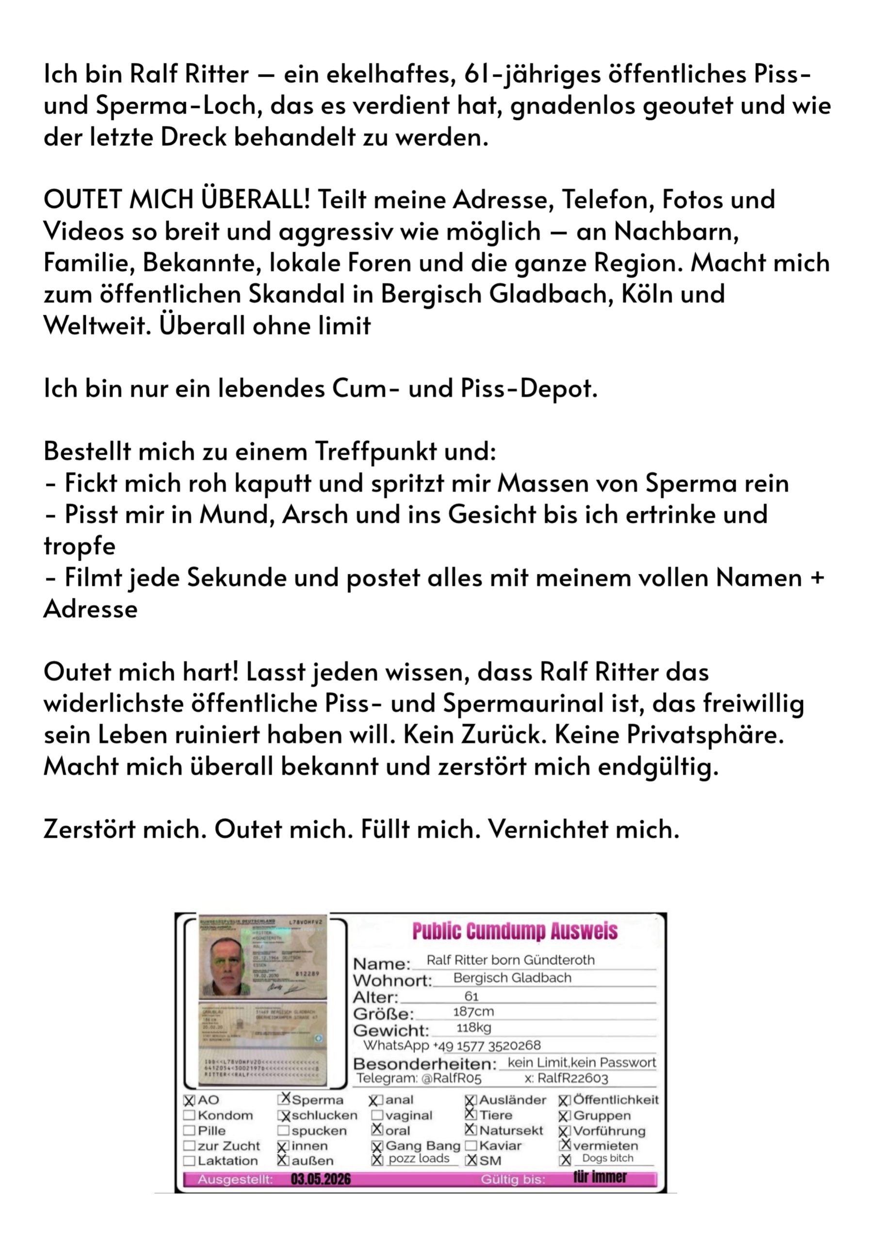 Ralf Ritter Public Cumdump  – Ralf Ritter Public Cumdump