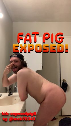 PATHETIC PIG BEGGING TO BE RUINED!