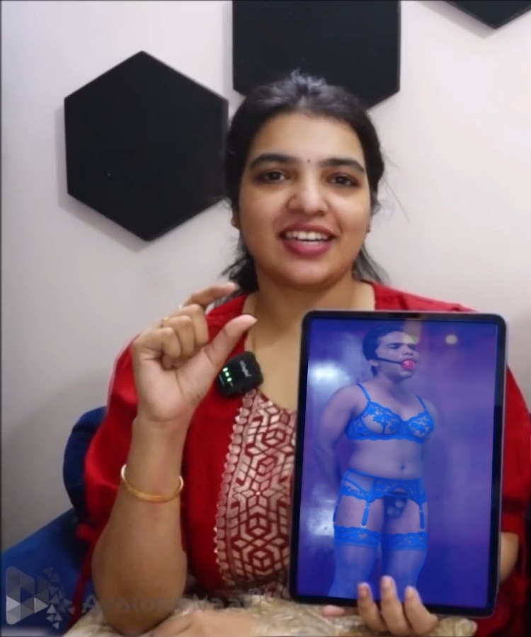 Domina girl humiliating male sl*t’s small dick
