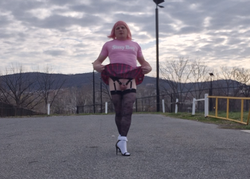 Sissy Crossdresser Exposed in Public