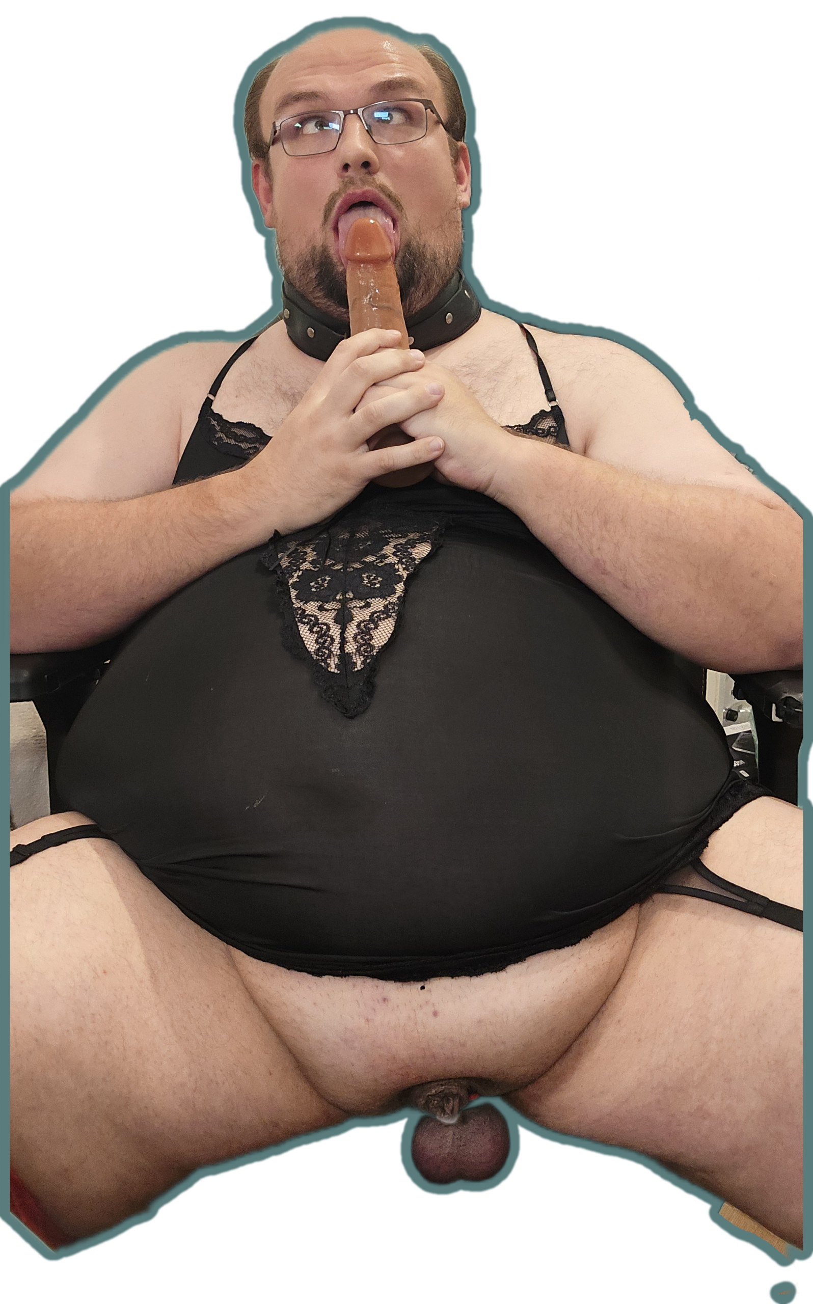 Horny fat crossdresser