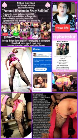 Nolan hartman aka sissybuttsl*t exposed Wisconsin sissy