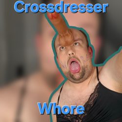 Horny fat crossdresser