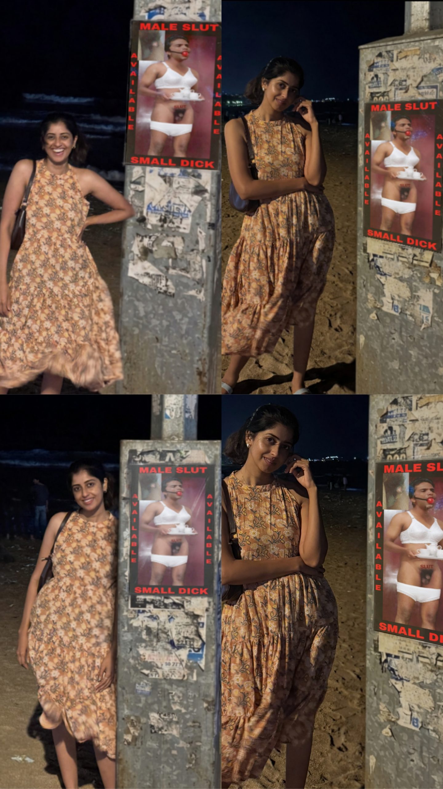 Small dick male sl*t poster in beach