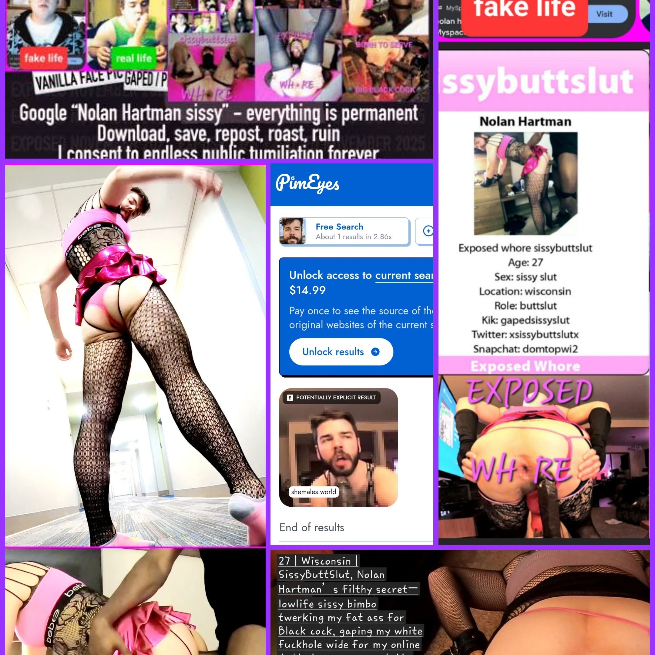 Make Nolan Hartman sissybuttsl*t forever. Make sure I can’t delete this!