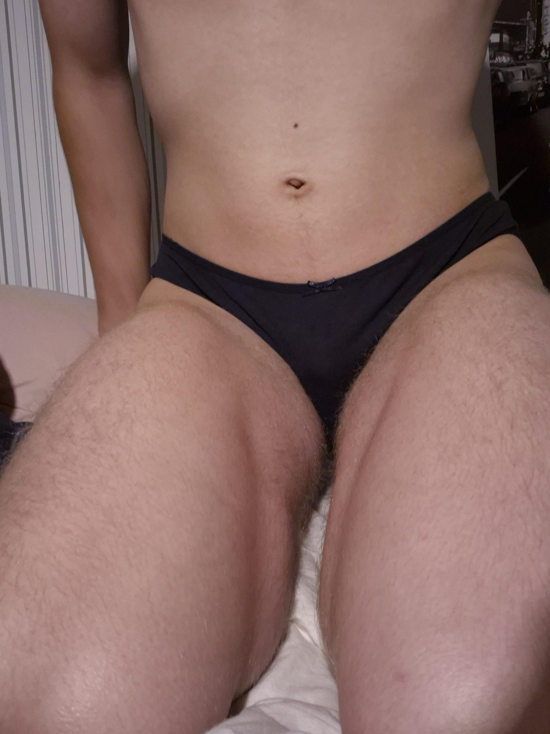 Wearing my mom’s panties!