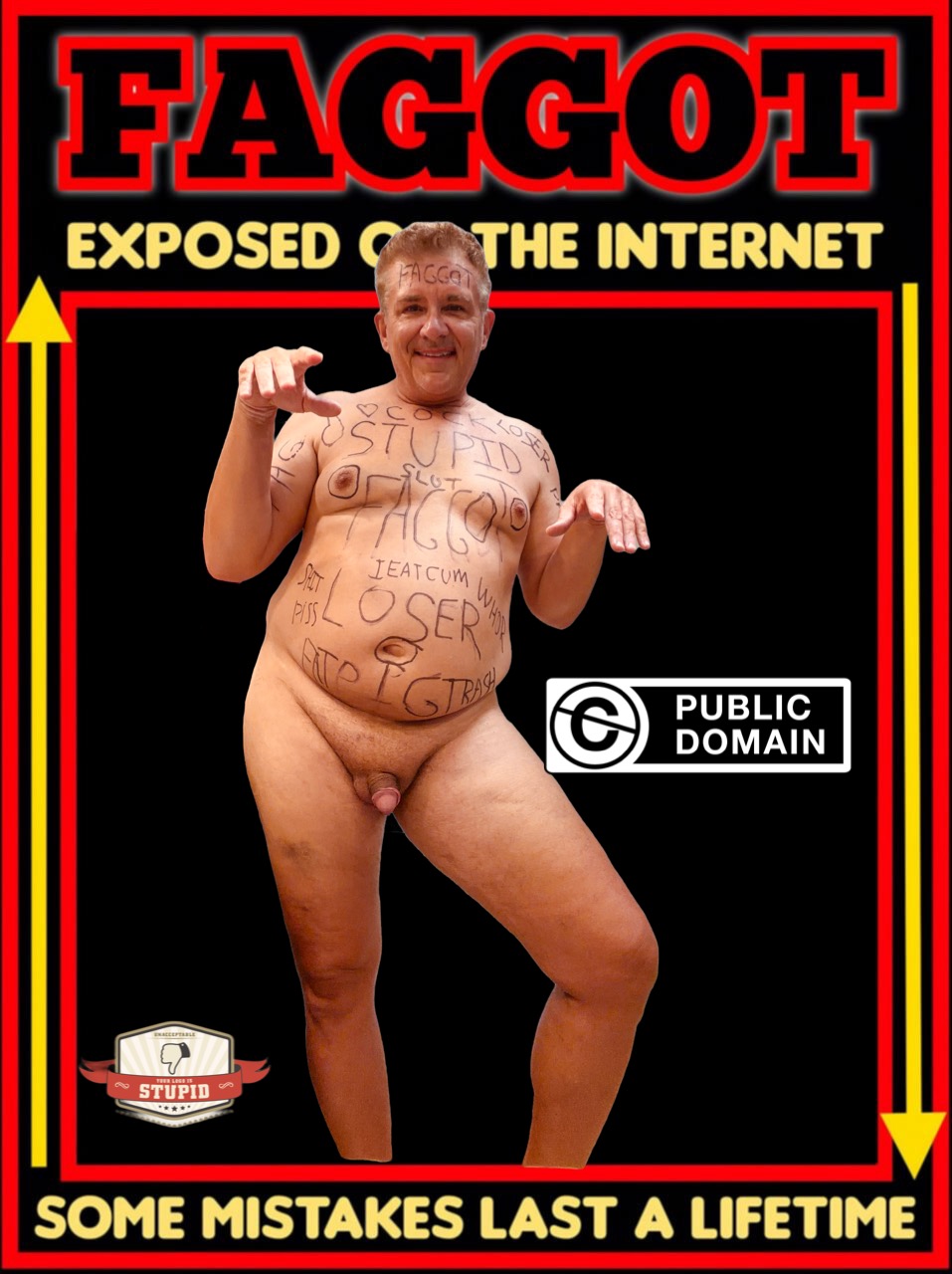 Expose this fat f*g loser make him famous