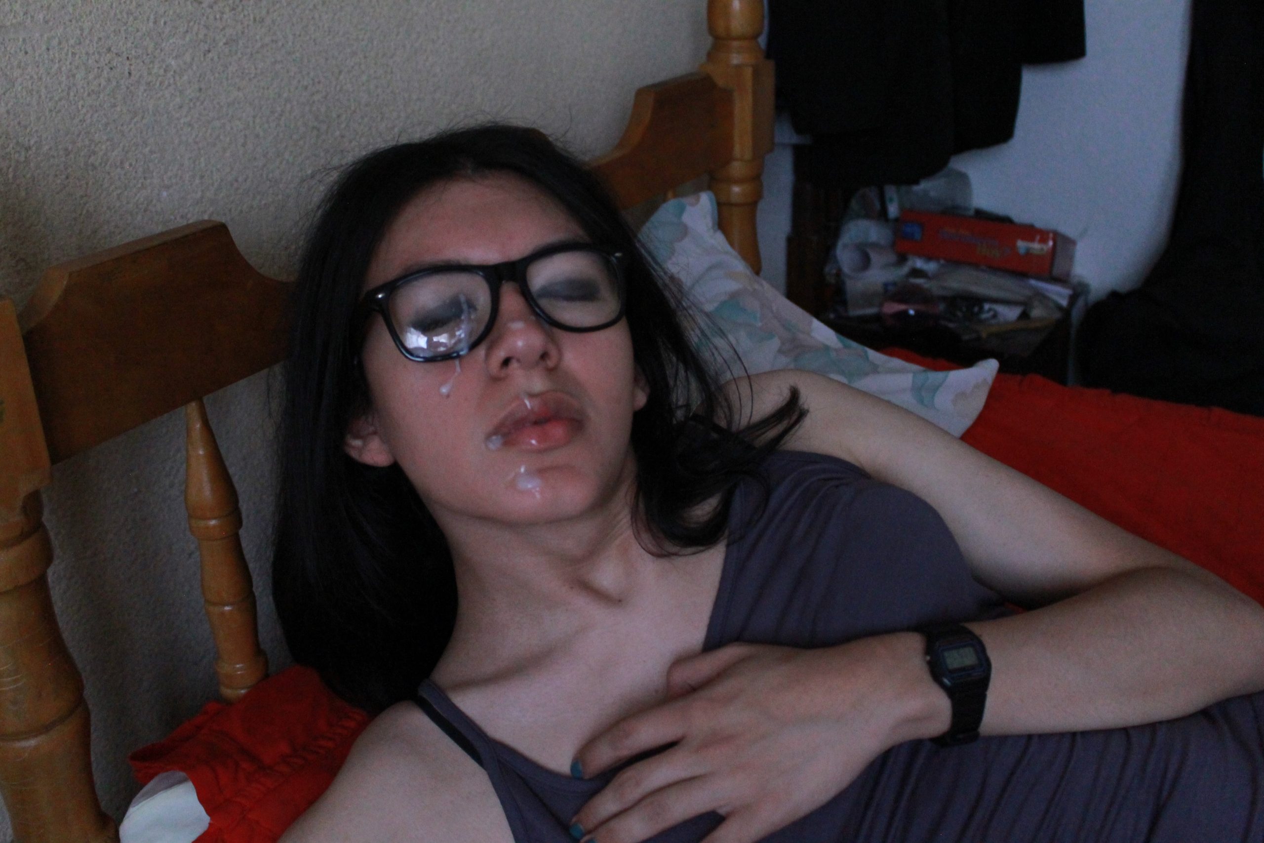 Sissy Veronica Vega smoke and cum