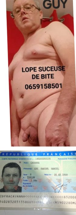 Guy Cavanna la lope de Toulon  en photo avec sa carte d’identité.