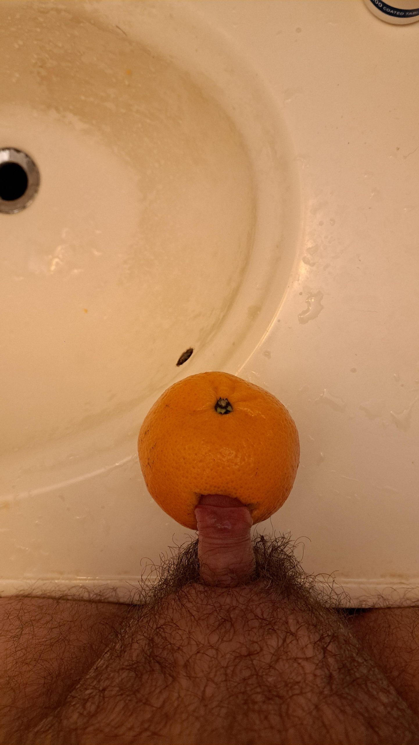 Fucking an orange