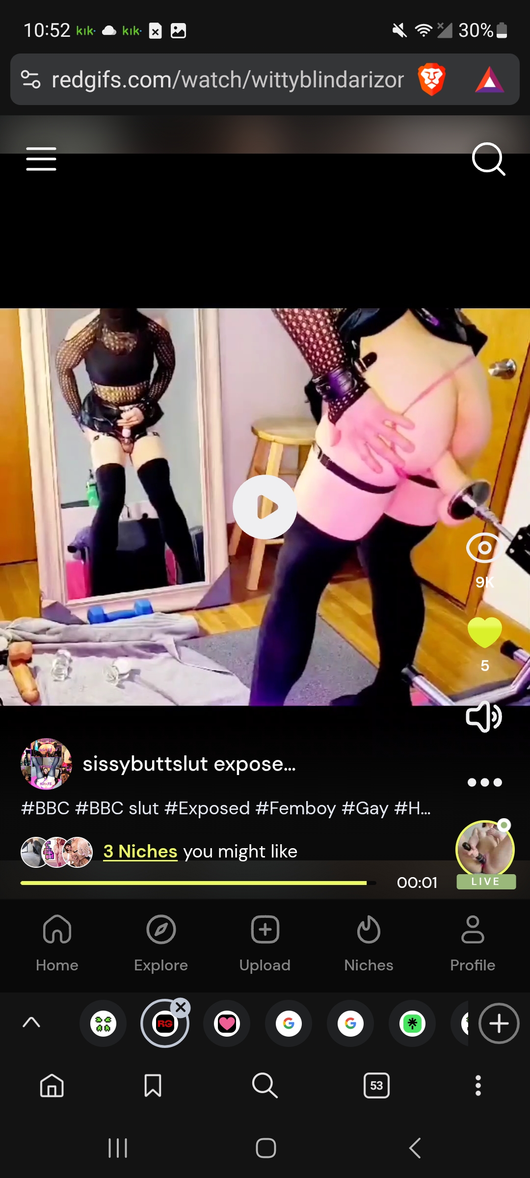 Ugh. Here I am back again… Am I a sissy pornstar now?