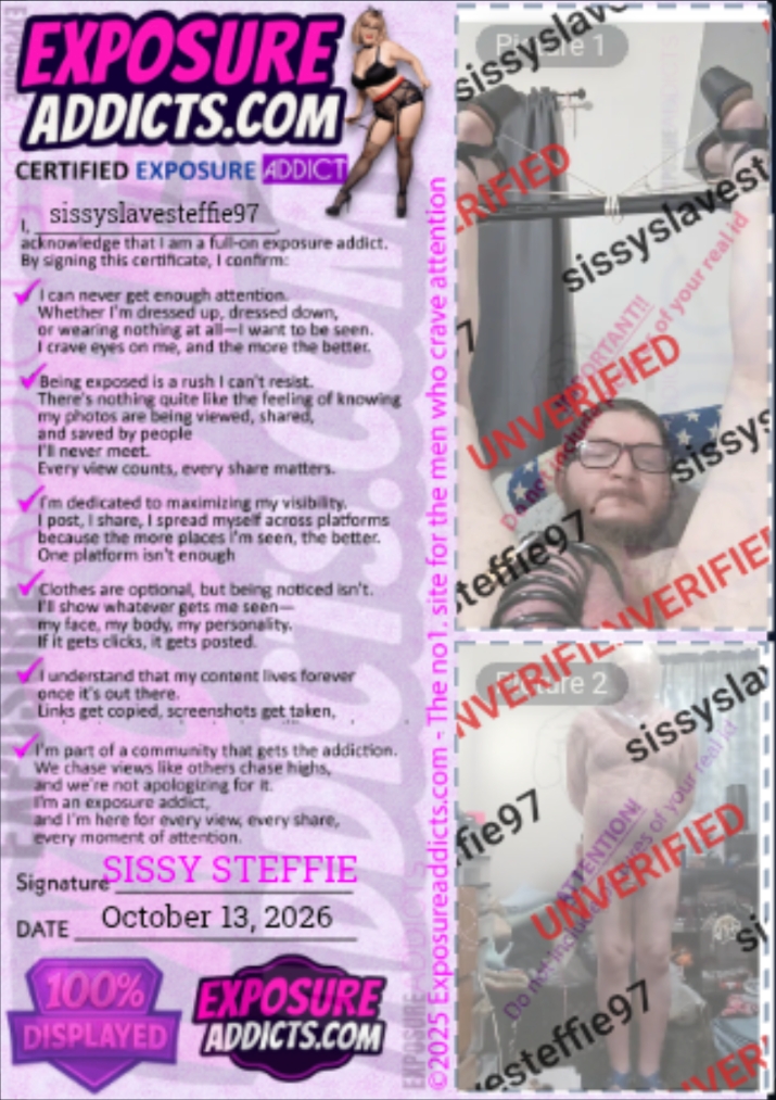 SISSY SLAVE STEFFIES EXPOSURE