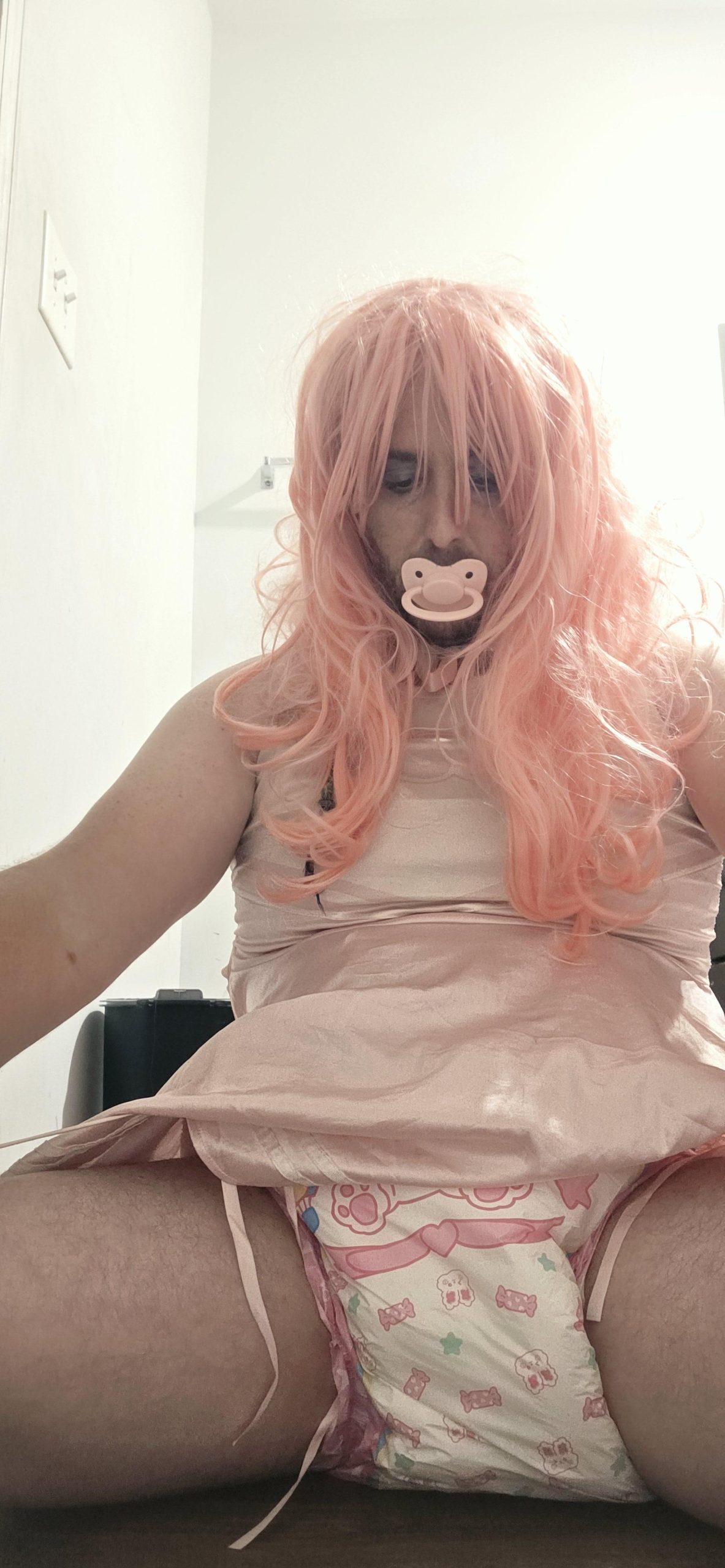 Pathetic diaper wearing virgin