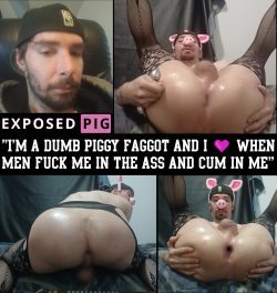 Dumb piggy f*g EXPOSED