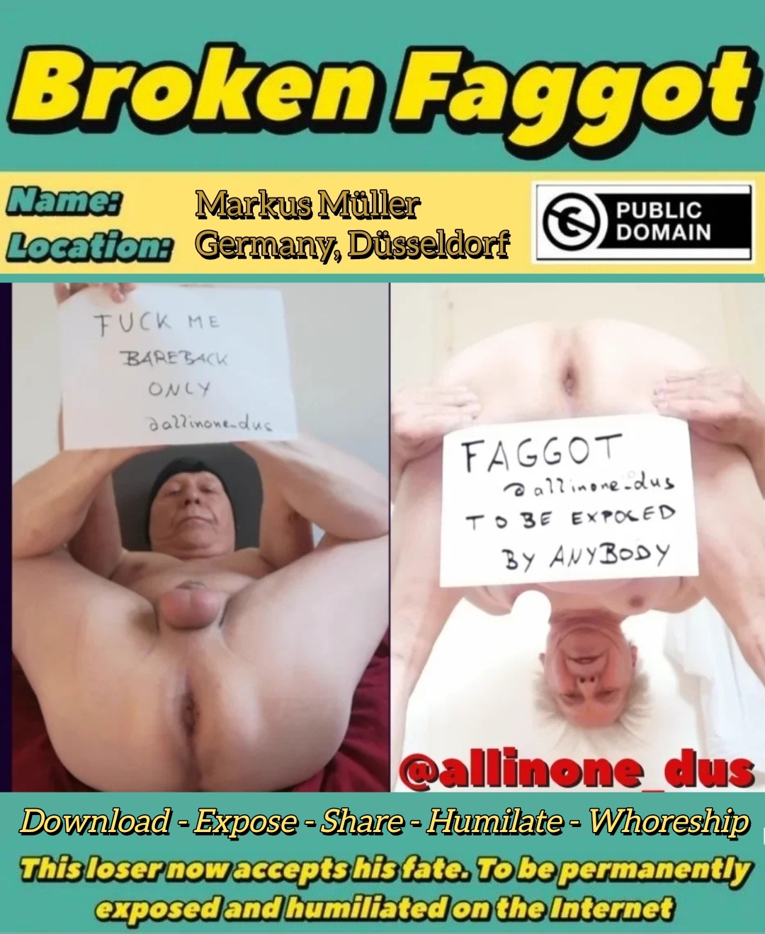 Allinone_dus  – Broken f*g Allinone exposed forever