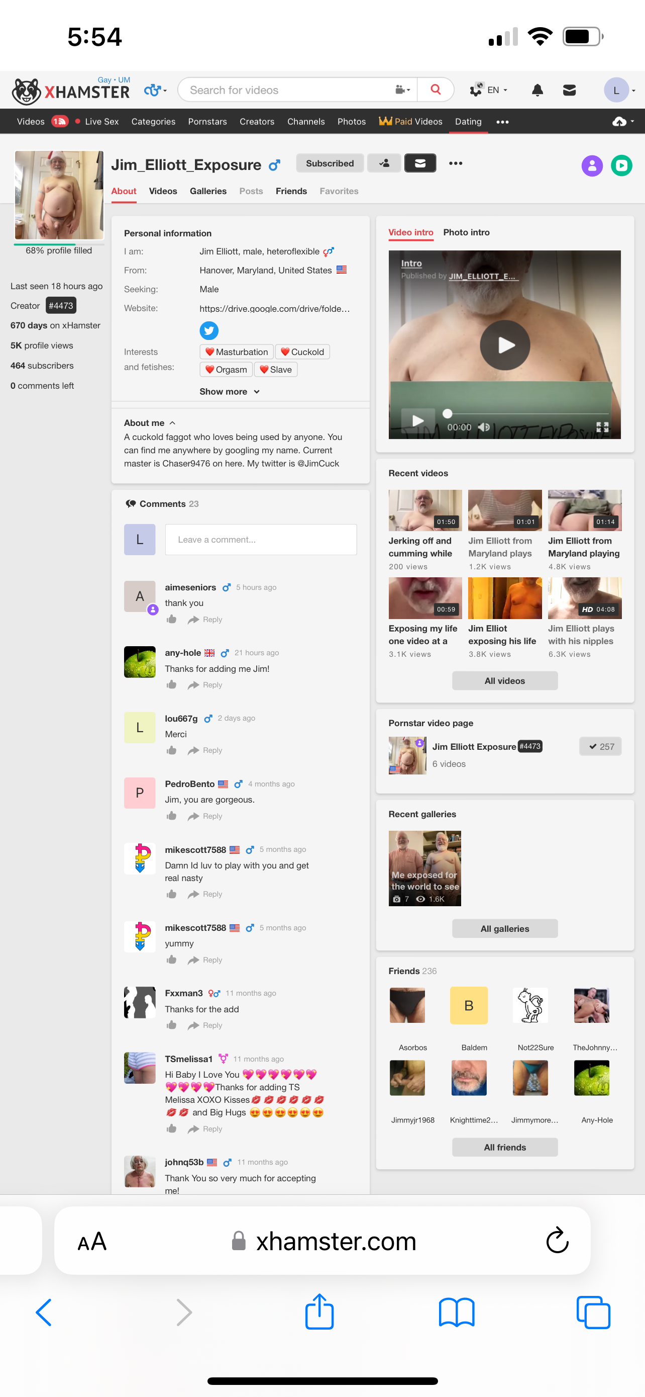Jim Elliott exposed on xhamster