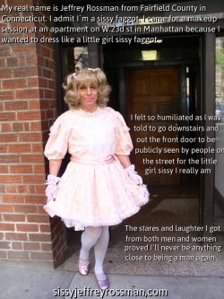 Jeffrey Rossman outed as a little girl sissy faggot from Connecticut