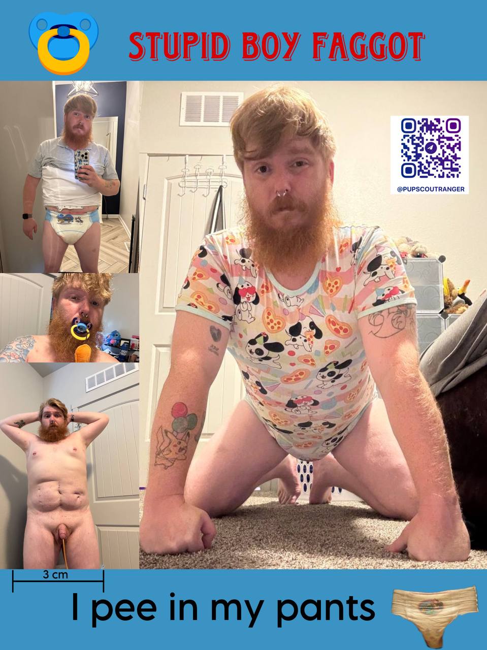 Brennon exposed  – Diaper f*g exposed
