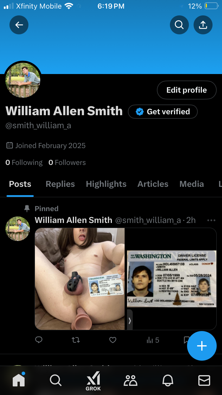 Hope people I know don’t try to search me on twitter…