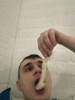 Eating and swallow condom