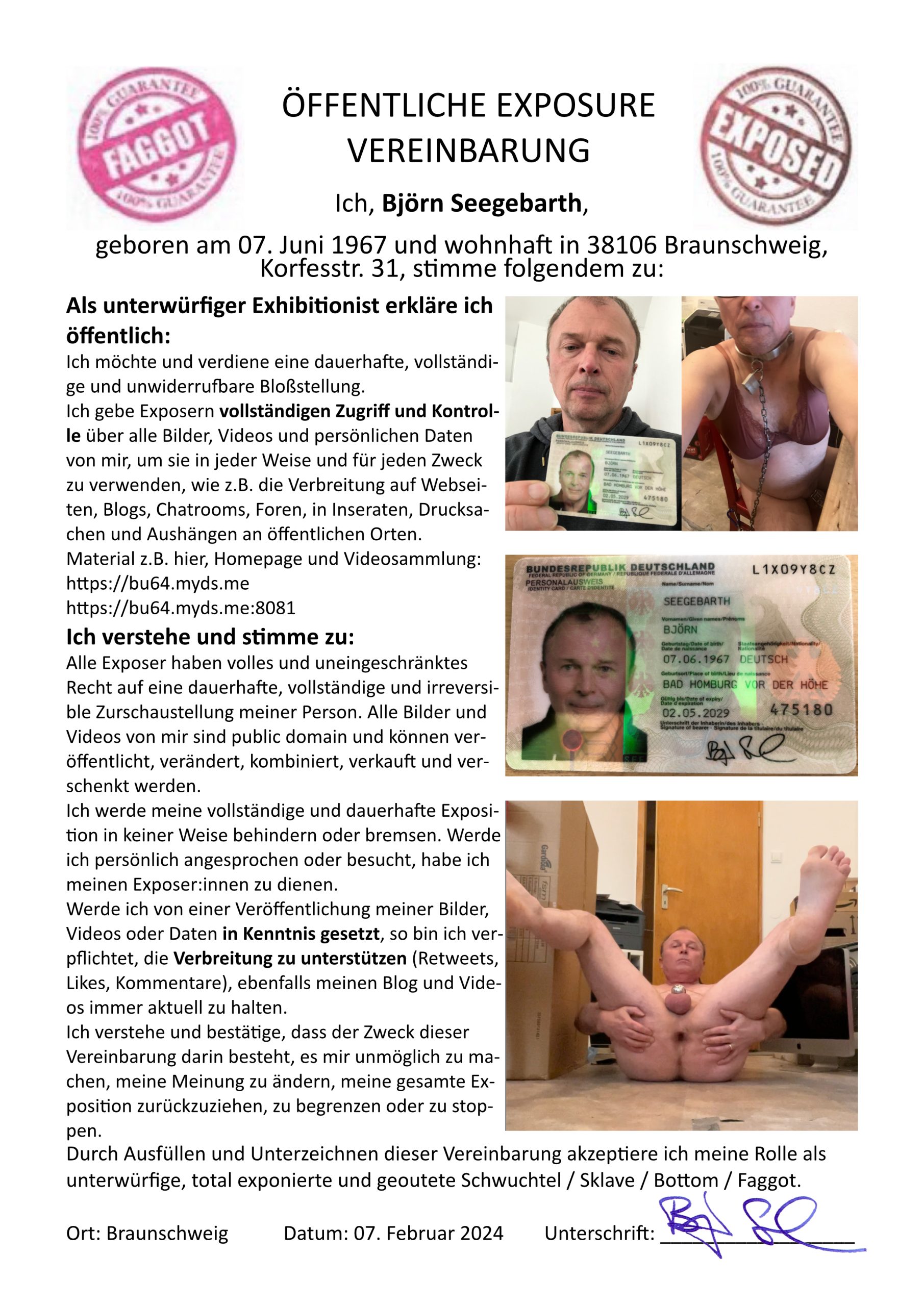 ~ Björn Seegebarth – ID-S359 – Björn Seegebarth naked slave – f*g-ID-S359