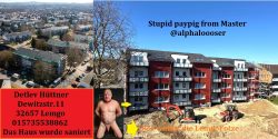 Detlev Hüttner – German pathetic submissive f*ggot Detlev Hüttner “LemgoFotze”