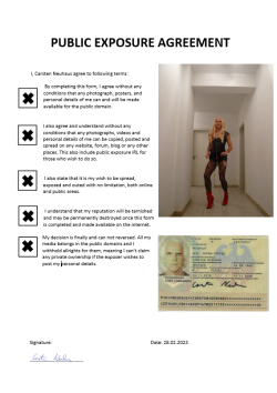 joerg sklave – a public exposure agrement