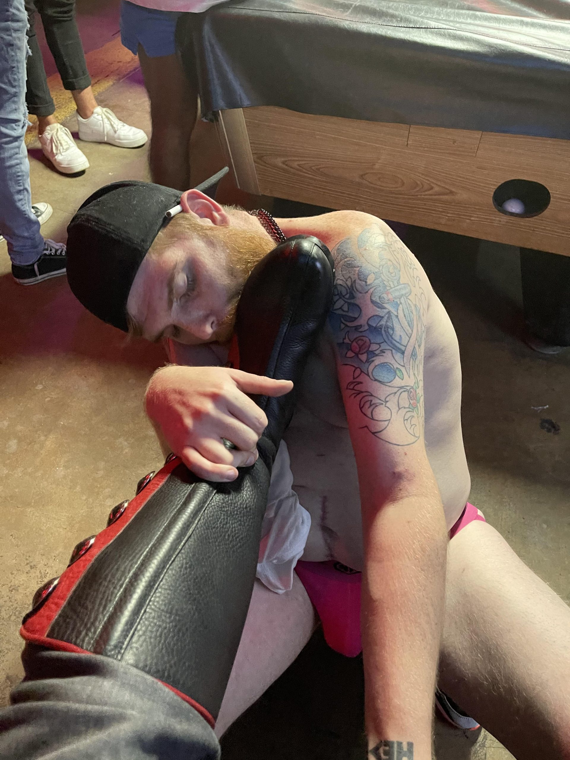 Diapered f*g exposed