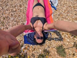 Katie Savira – bikini crossdressing june heatwave at the beach